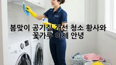 봄맞이 공기질 개선 청소: 황사와 꽃가루, 이제 안녕! 👋