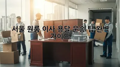 서울 원룸 이사, 용달 운송 팁 완벽 가이드!
